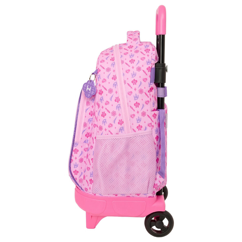 Trolley rosa SAFTA Kpop Demon Hunters con mochila extraíble y ruedas - 3