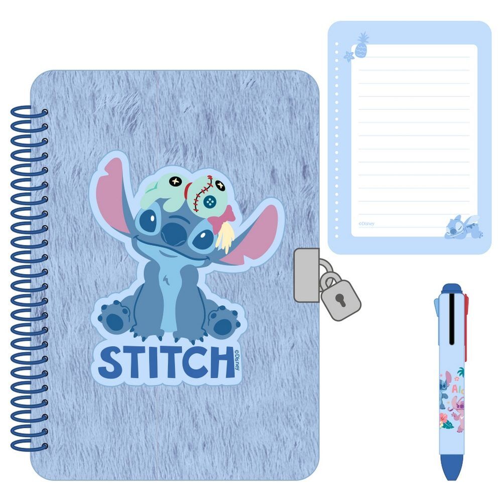 Diario con candado Stitch Disney y bolígrafo multicolor - 2