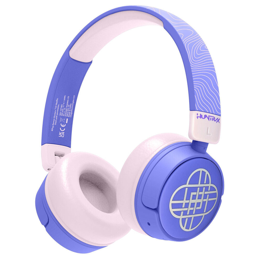 Auriculares infantiles morados y rosas KPop Demon Hunters - 3