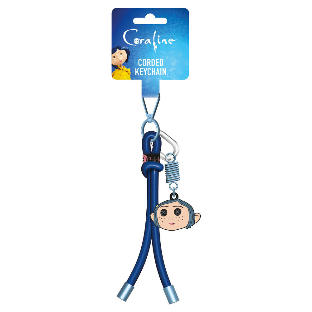 Llavero de cuerda azul The Other Coraline con colgante de Coraline