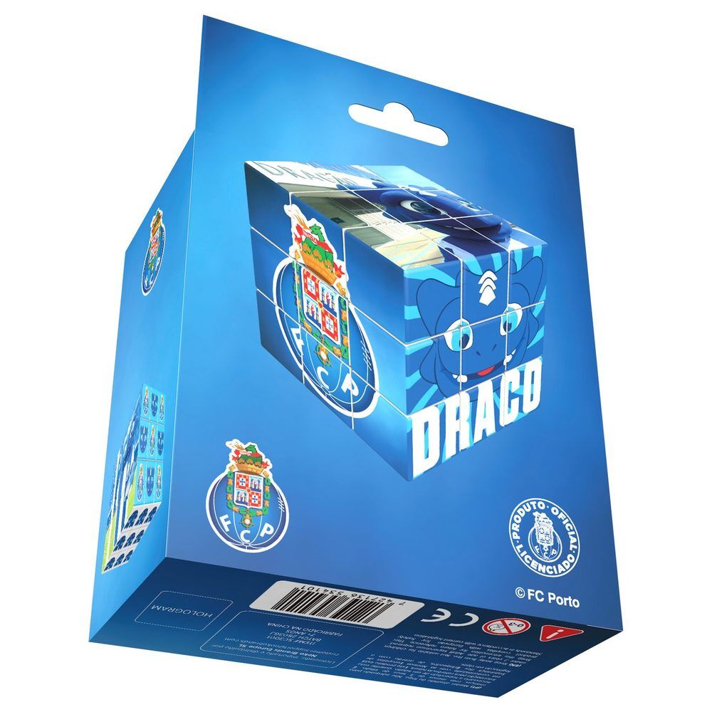 Puzzle cubo mágico del FC Porto en azul y blanco - 4