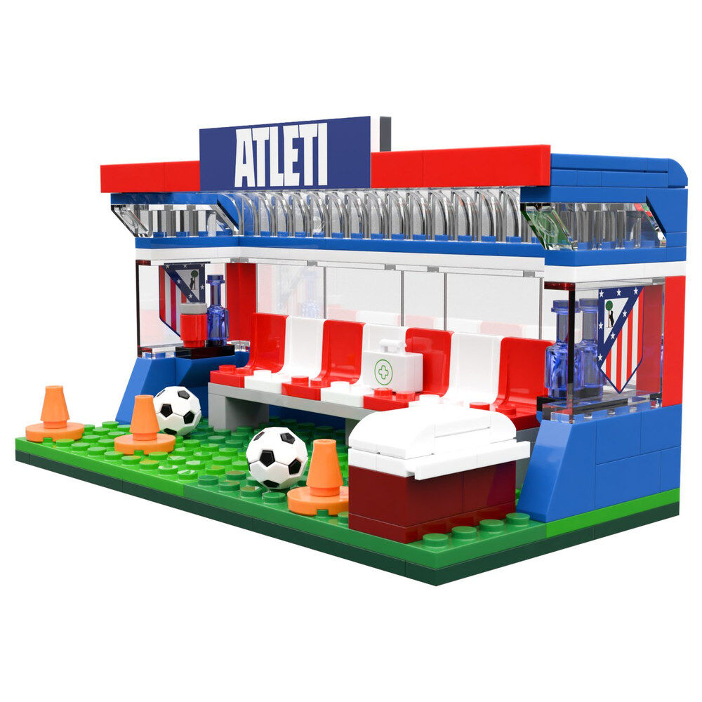 Set de construcción del banquillo del Atlético de Madrid con dos figuras - 6
