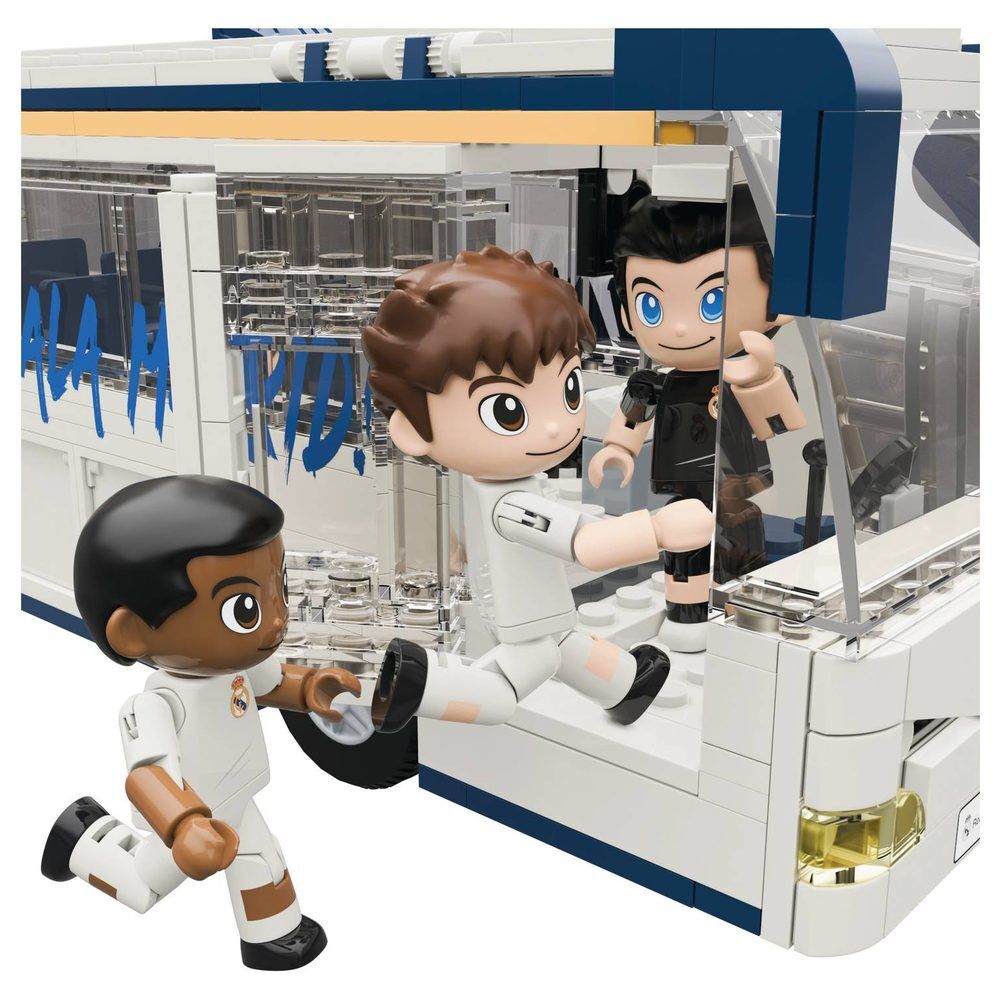 Set NEKO de bloques con autobús del Real Madrid y tres figuras - 8