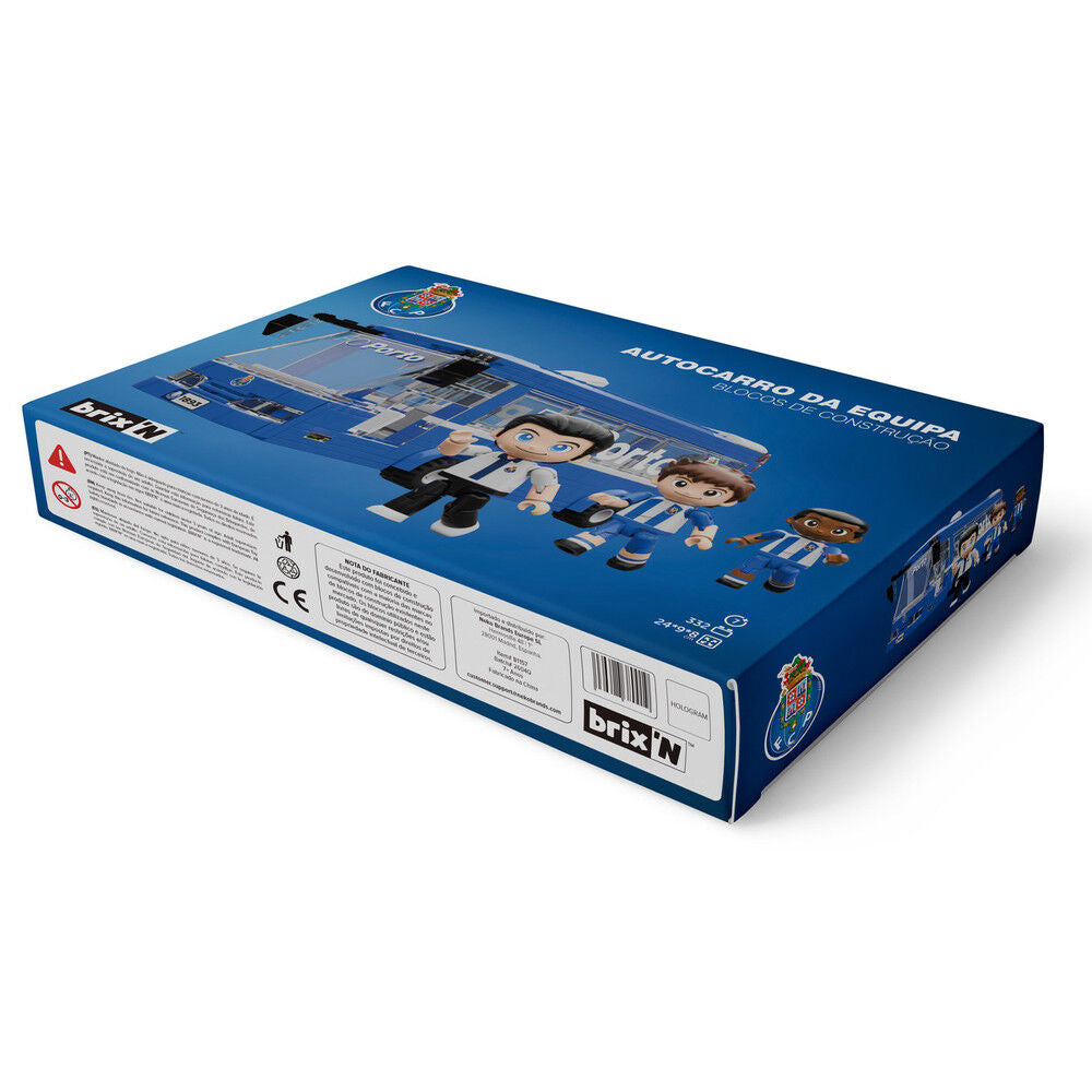 Set de bloques NEKO con autobús Porto azul y tres figuras de jugadores - 8
