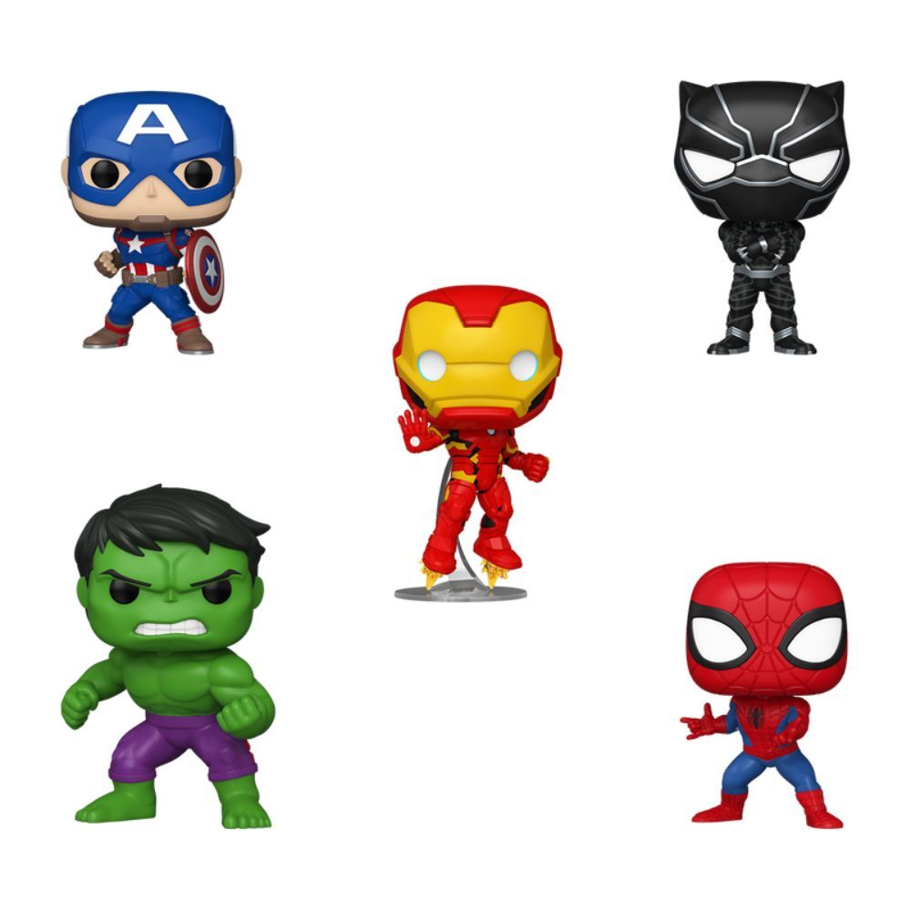 Blíster FUNKO POP Marvel con cinco figuras de superhéroes - 2