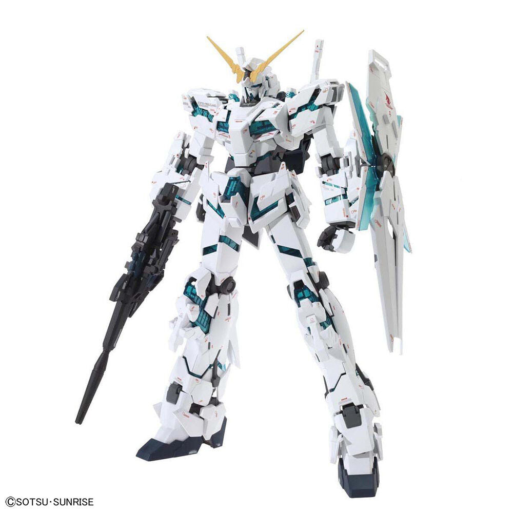 Maqueta MG 1/100 RX-0 Full Armor Unicorn Gundam Ver. Ka en blanco, negro y turquesa - 3