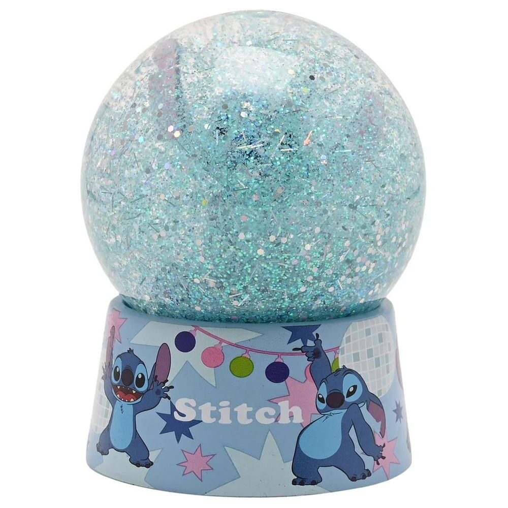 Bola de nieve de plástico de Stitch Disney con base ilustrada - 2