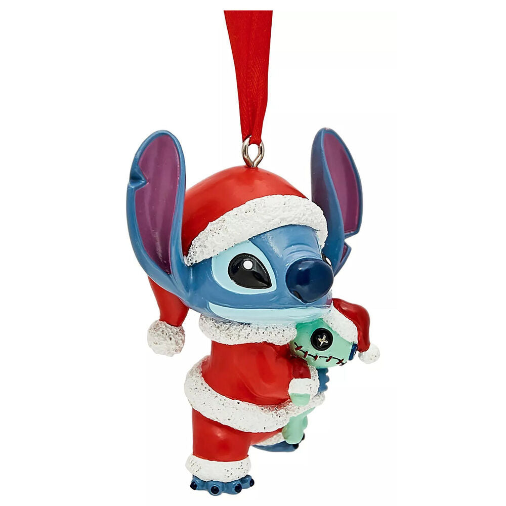 Adorno navideño de Stitch Disney vestido de Papá Noel - 3