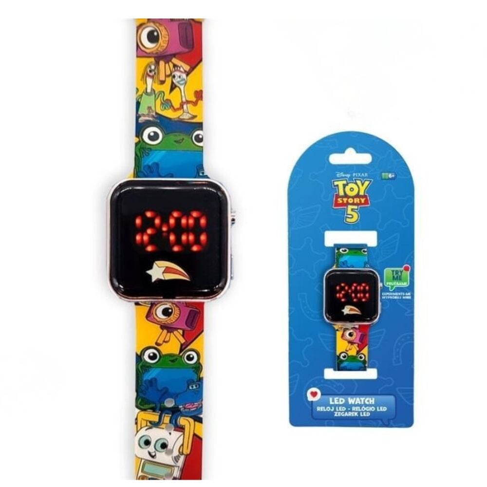 Reloj LED Toy Story 5 con correa multicolor