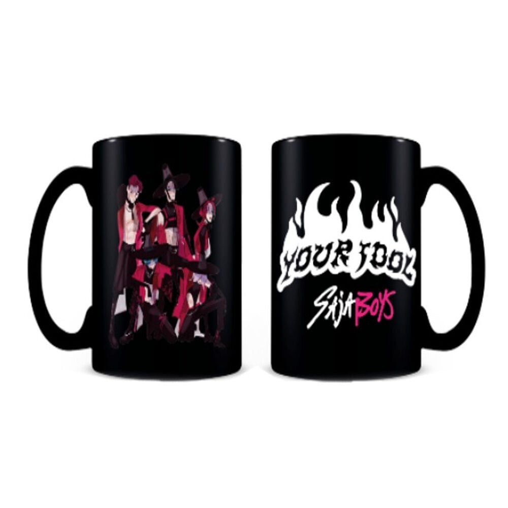 Taza negra de cerámica Saja Boys de KPop Demon Hunters