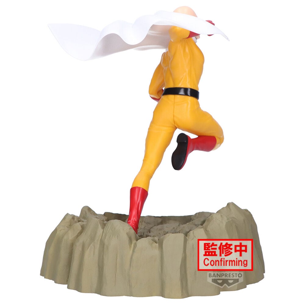 Figura Banpresto de Saitama de One-Punch Man sobre base rocosa - 4