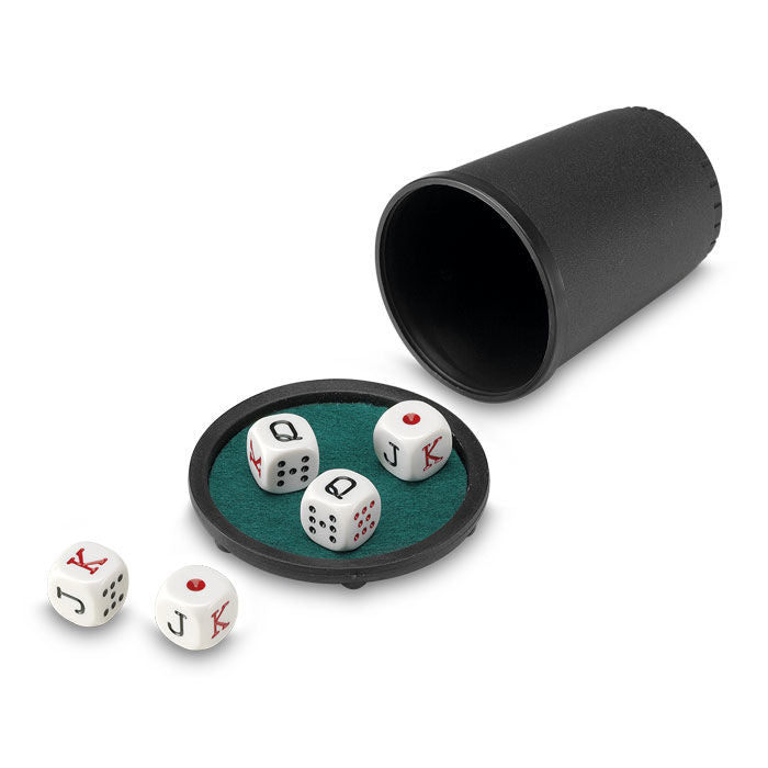 Juego Mentidados de CAYRO con cubilete y dados de póker - 4
