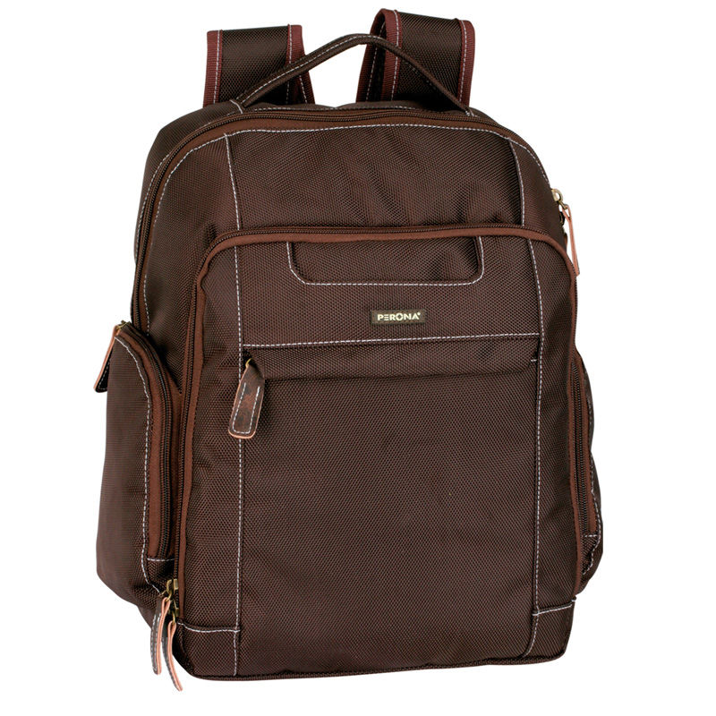 Mochila Perona Business marrón para portátil