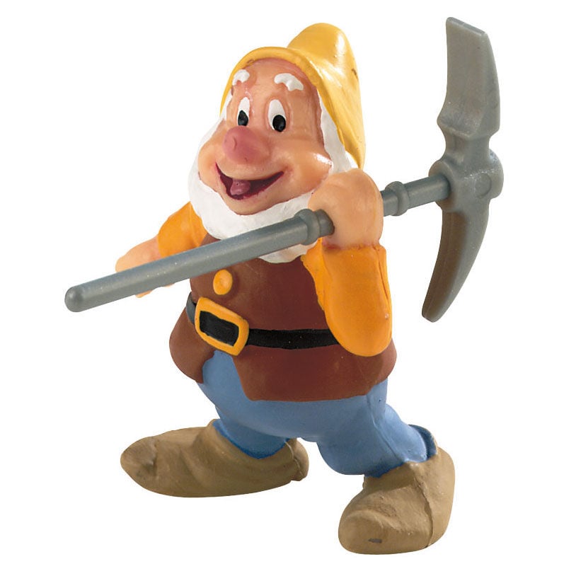 Figura BULLYLAND del Enanito Pico de Blancanieves con un pico de minero