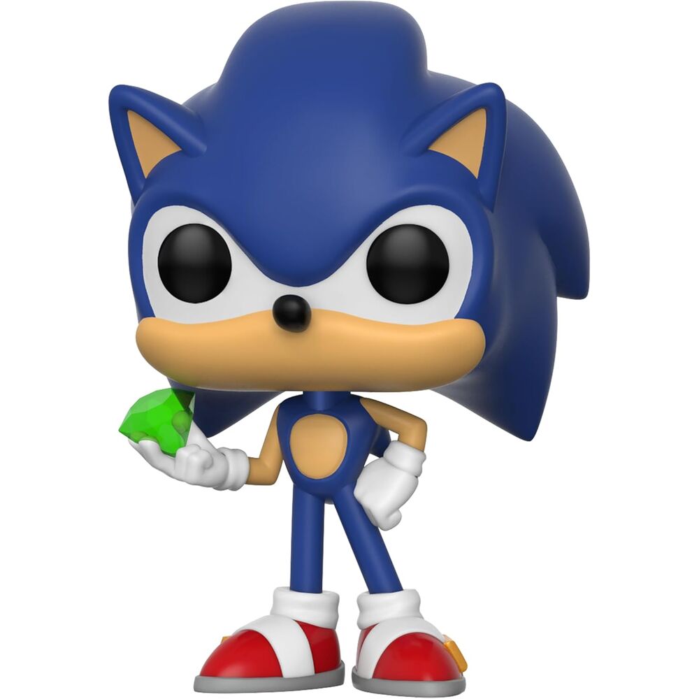 Figura Funko POP! de Sonic sosteniendo una esmeralda verde