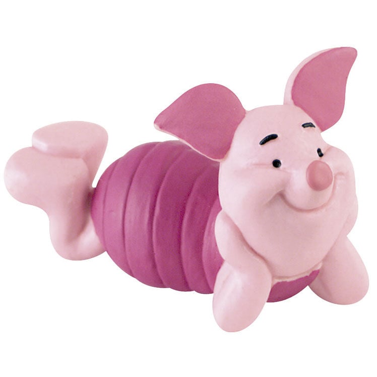 Figura de Piglet de Winnie The Pooh Disney en rosa y morado