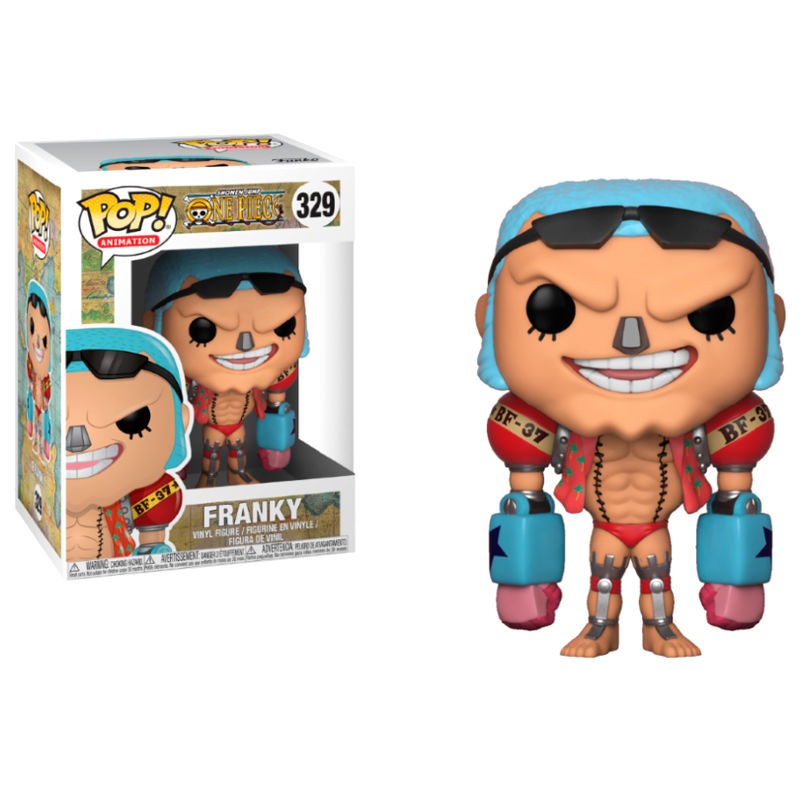 Figura Funko POP! de Franky de One Piece con gafas y brazos azules - 3