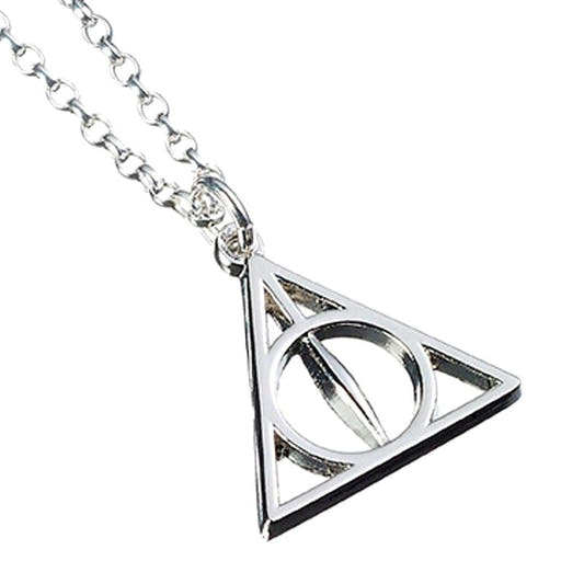 Colgante de plata Harry Potter con símbolo de las Reliquias de la Muerte