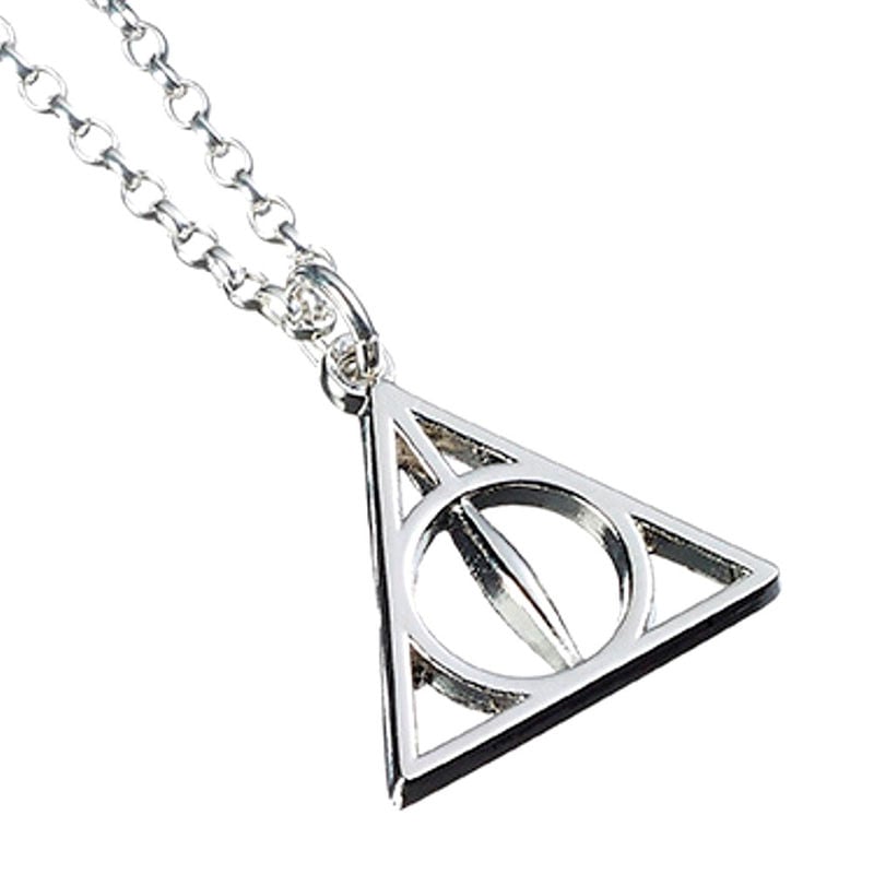 Colgante de plata Harry Potter con símbolo de las Reliquias de la Muerte