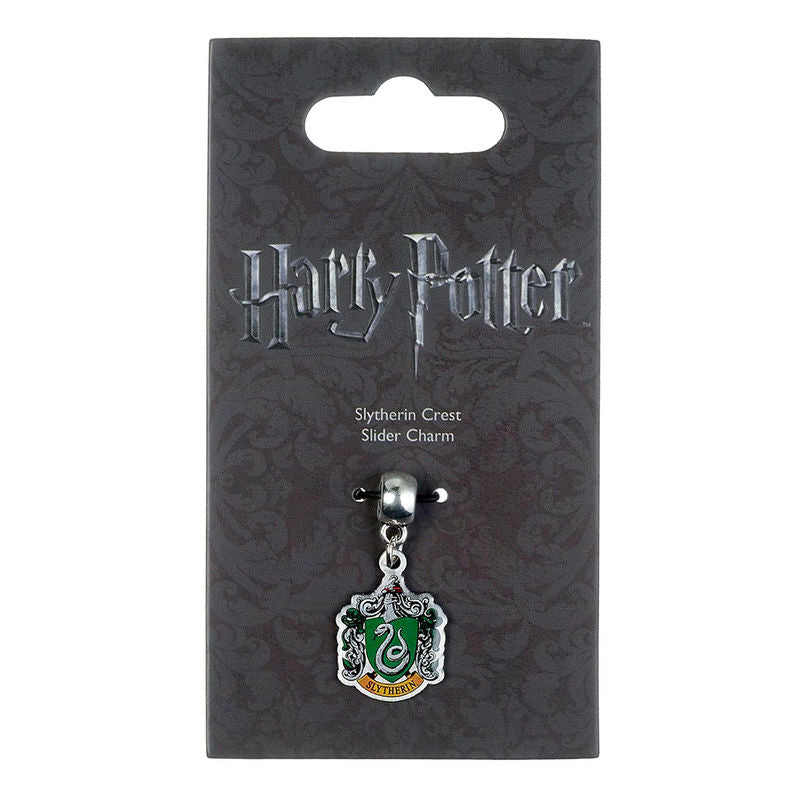 Charm colgante con escudo de Slytherin y serpiente plateada - 2