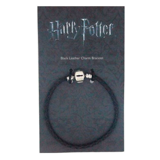 Pulsera Harry Potter de cuero negro trenzado con detalle plateado - 4
