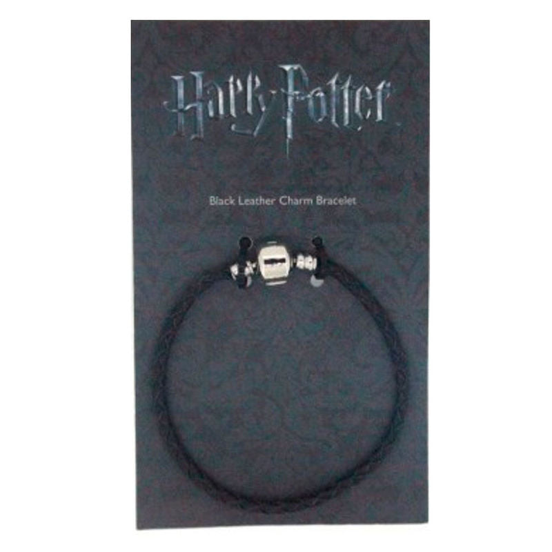 Pulsera Harry Potter de cuero negro trenzado con detalle plateado - 6