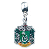 Charm colgante con escudo de Slytherin y serpiente plateada
