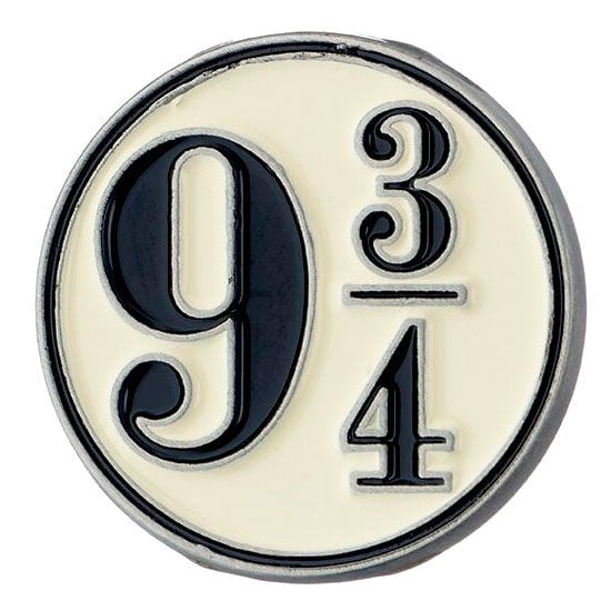 Pin circular de Harry Potter con el diseño Platform 9¾