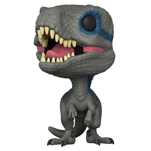 Figura Funko POP! de Blue, velociraptor de Jurassic World, con la boca abierta