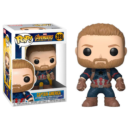 Figura Funko POP! de Capitán América con barba y uniforme azul - 2