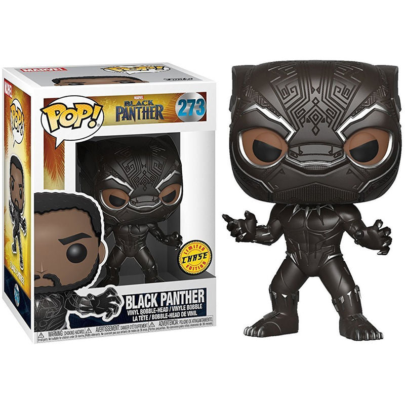 Figura Funko POP! Chase de Black Panther en caja Marvel