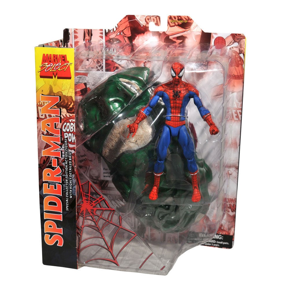 Figura de Spider-Man Marvel de 18 cm sobre base de vehículo verde - 2