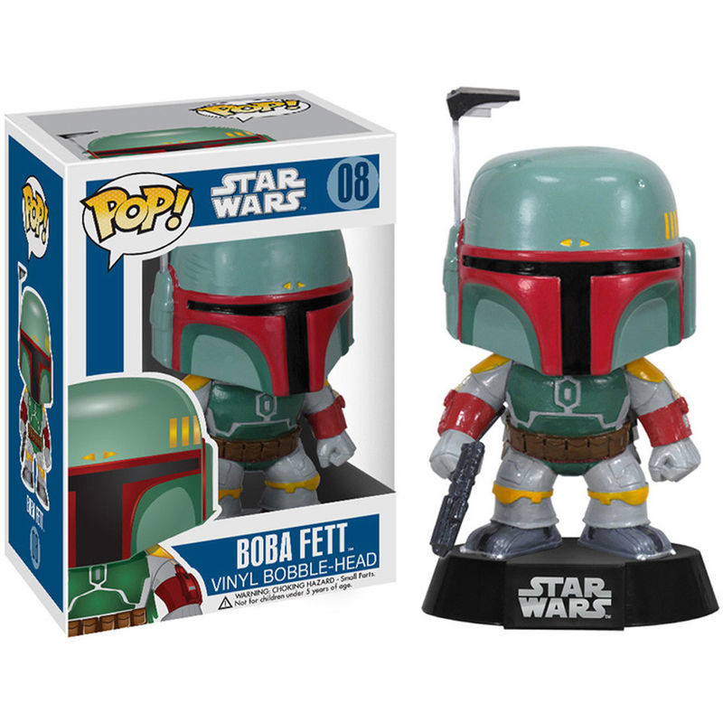 Figura Funko POP! de Boba Fett con bláster y base de Star Wars