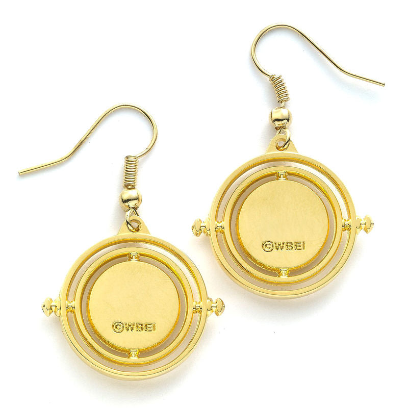 Pendientes dorados Giratiempo de Harry Potter con detalles circulares - 2