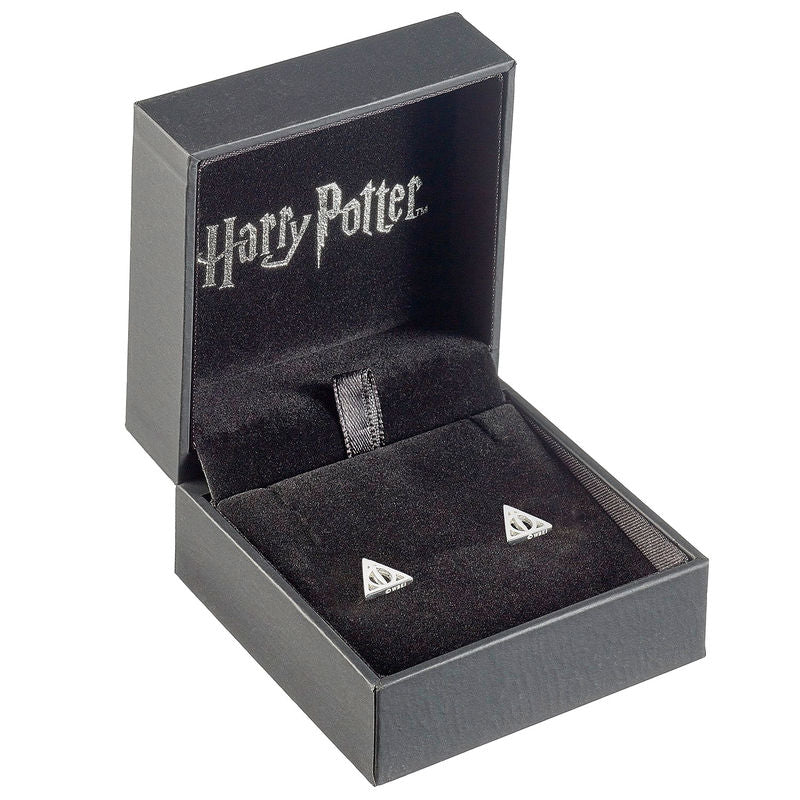 Pendientes de plata con símbolo triangular Deathly Hallows - 3