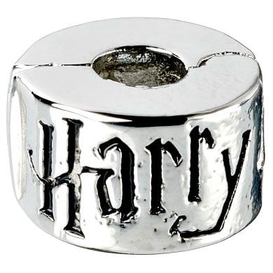Charm stopper plateado con logotipo de Harry Potter