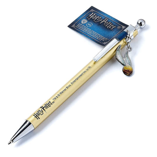 Bolígrafo dorado Golden Snitch de Harry Potter con colgante alado