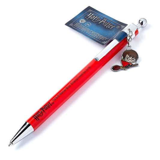 Bolígrafo rojo de Harry Potter con colgante del personaje
