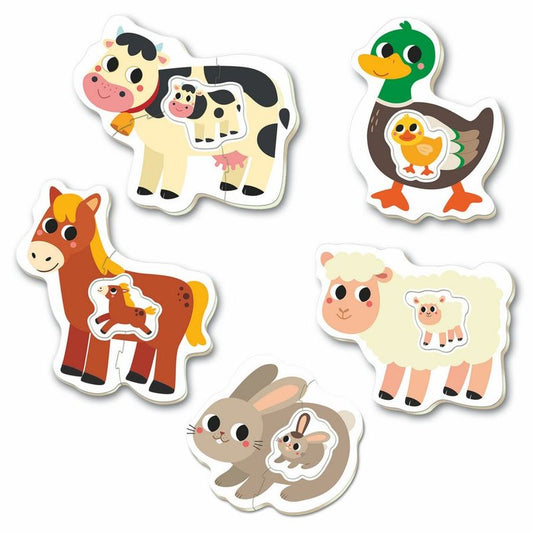 Educa Baby Puzzle La Granja con 5 puzzles de animales - 2
