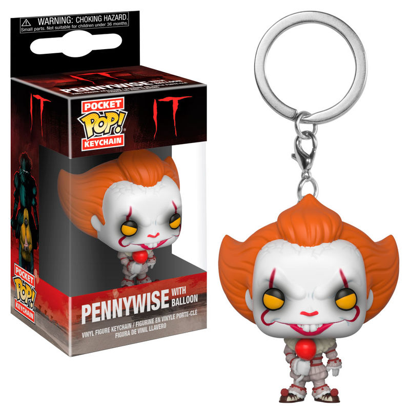 Llavero Pocket POP! de Pennywise con globo rojo