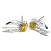 Pendientes Golden Snitch de Harry Potter dorados y plateados