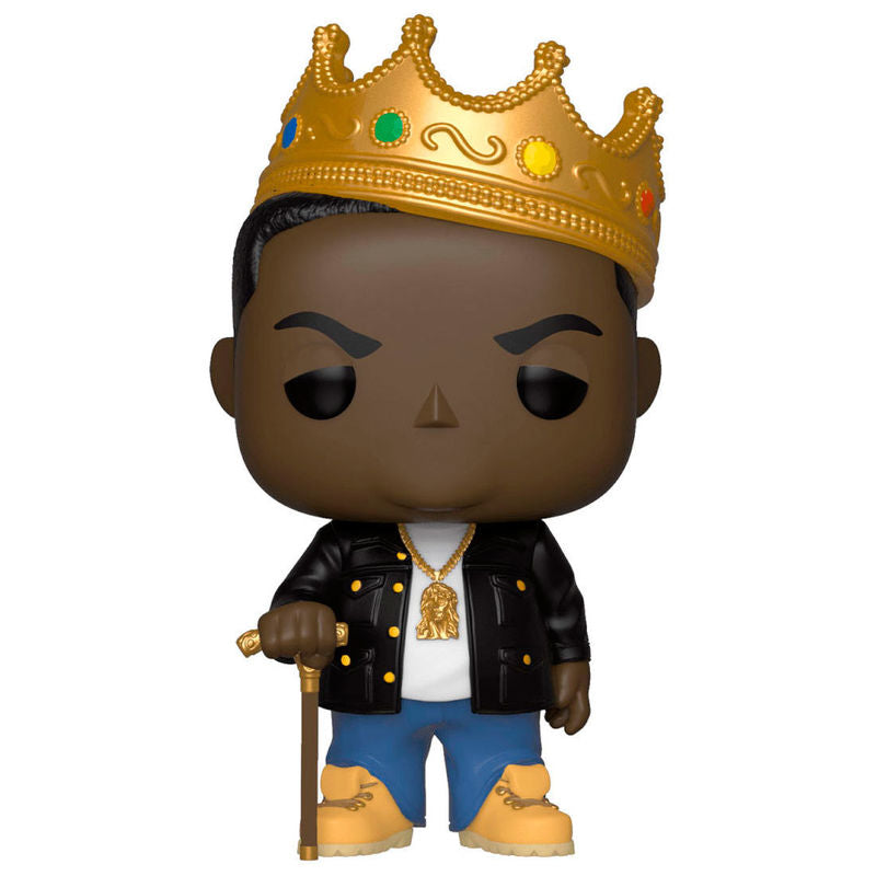 Figura Funko POP! de Notorious B.I.G. con corona dorada y bastón