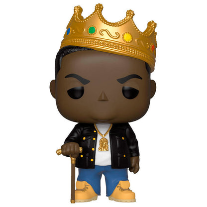 Figura Funko POP! de Notorious B.I.G. con corona dorada y bastón