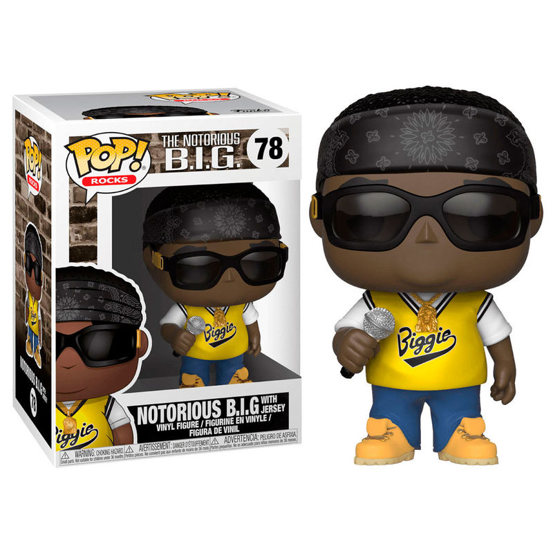 Figura Funko POP! de The Notorious B.I.G. con jersey amarillo