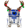Figura Funko POP! de R2-D2 con astas de reno y luces de colores
