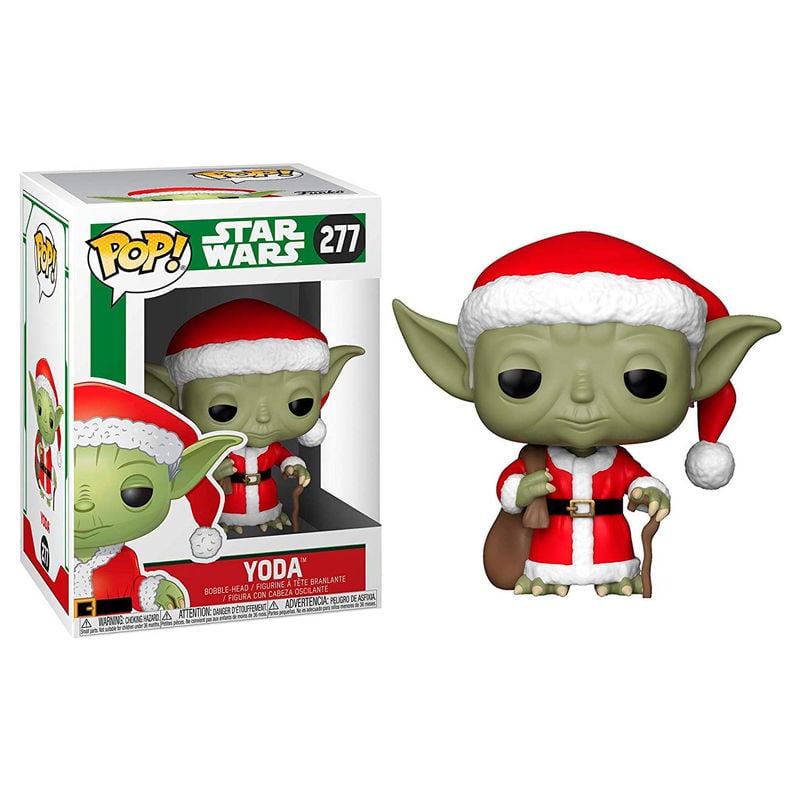 Figura Funko POP! Star Wars Holiday Santa Yoda con traje de Santa Claus