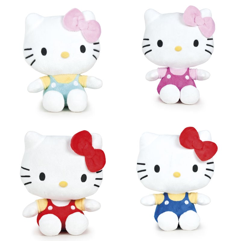 Peluche Hello Kitty SANRIO surtido con lazos de colores