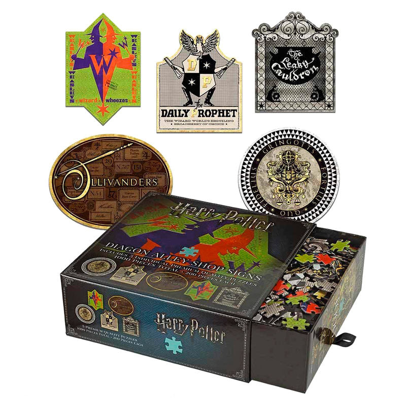 Set de cinco puzzles Harry Potter de las tiendas del Callejón Diagon