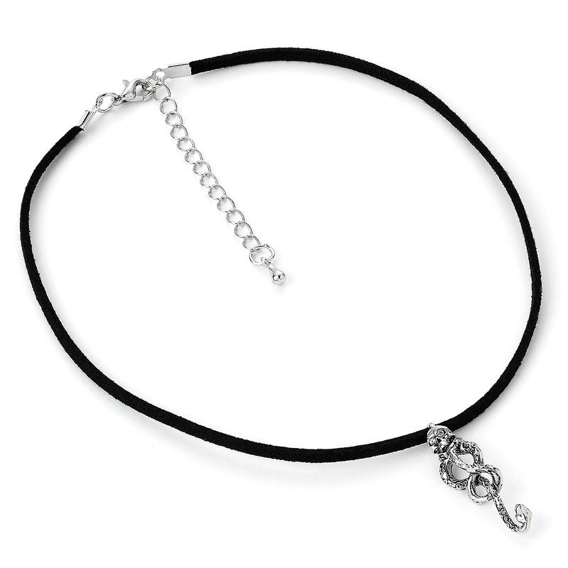 Gargantilla negra Dark Mark de Harry Potter con calavera y serpiente - 2