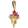 Colgante charm metálico de la Orden del Fénix de Harry Potter en dorado y rojo